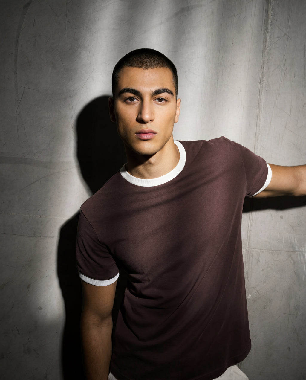 Brown Ringer Tee
