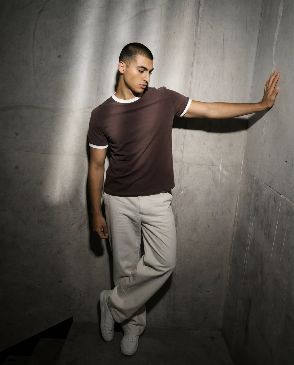 Brown Ringer Tee