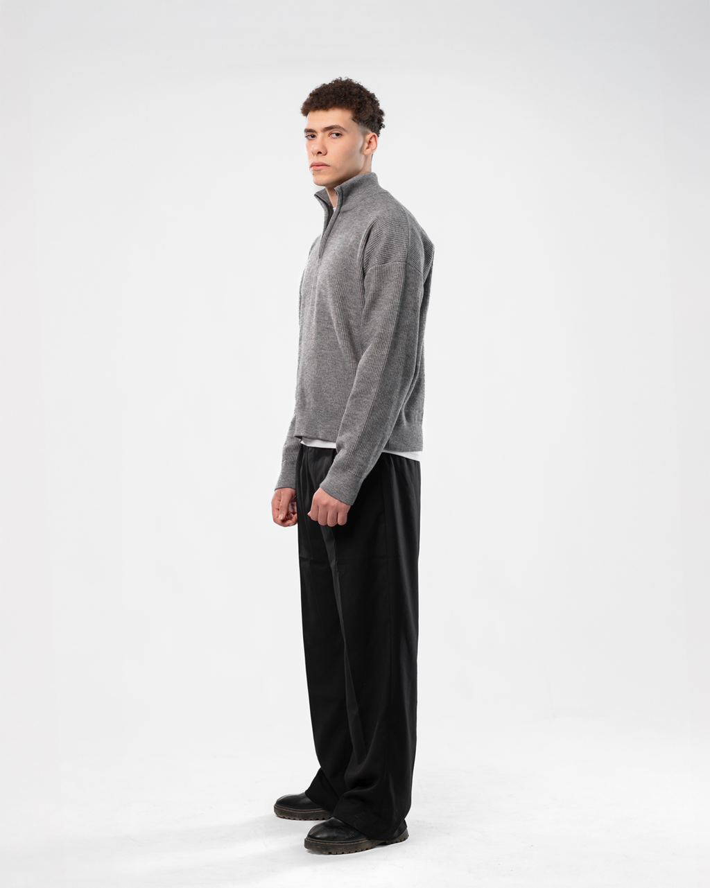 Gray Quarter Zip