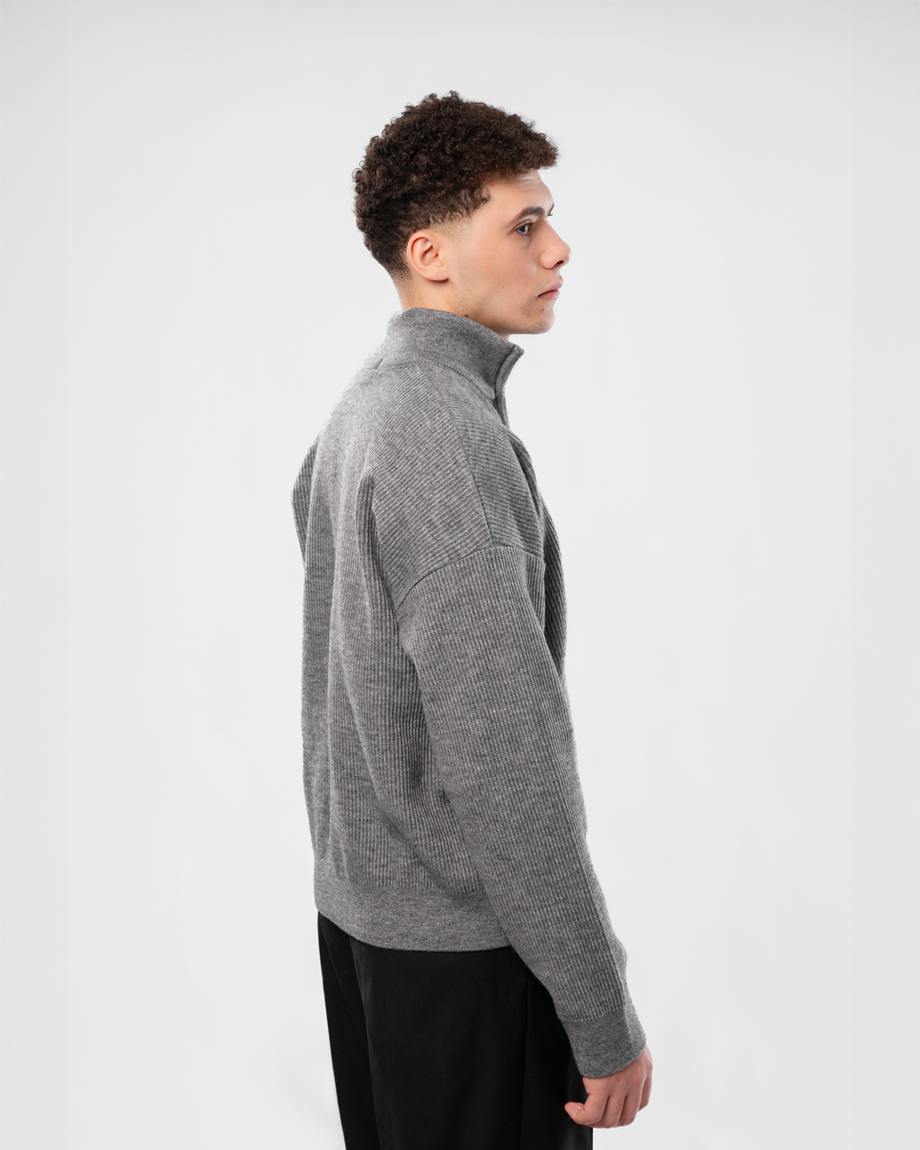 Gray Quarter Zip