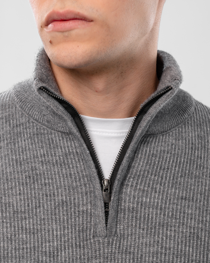 Gray Quarter Zip