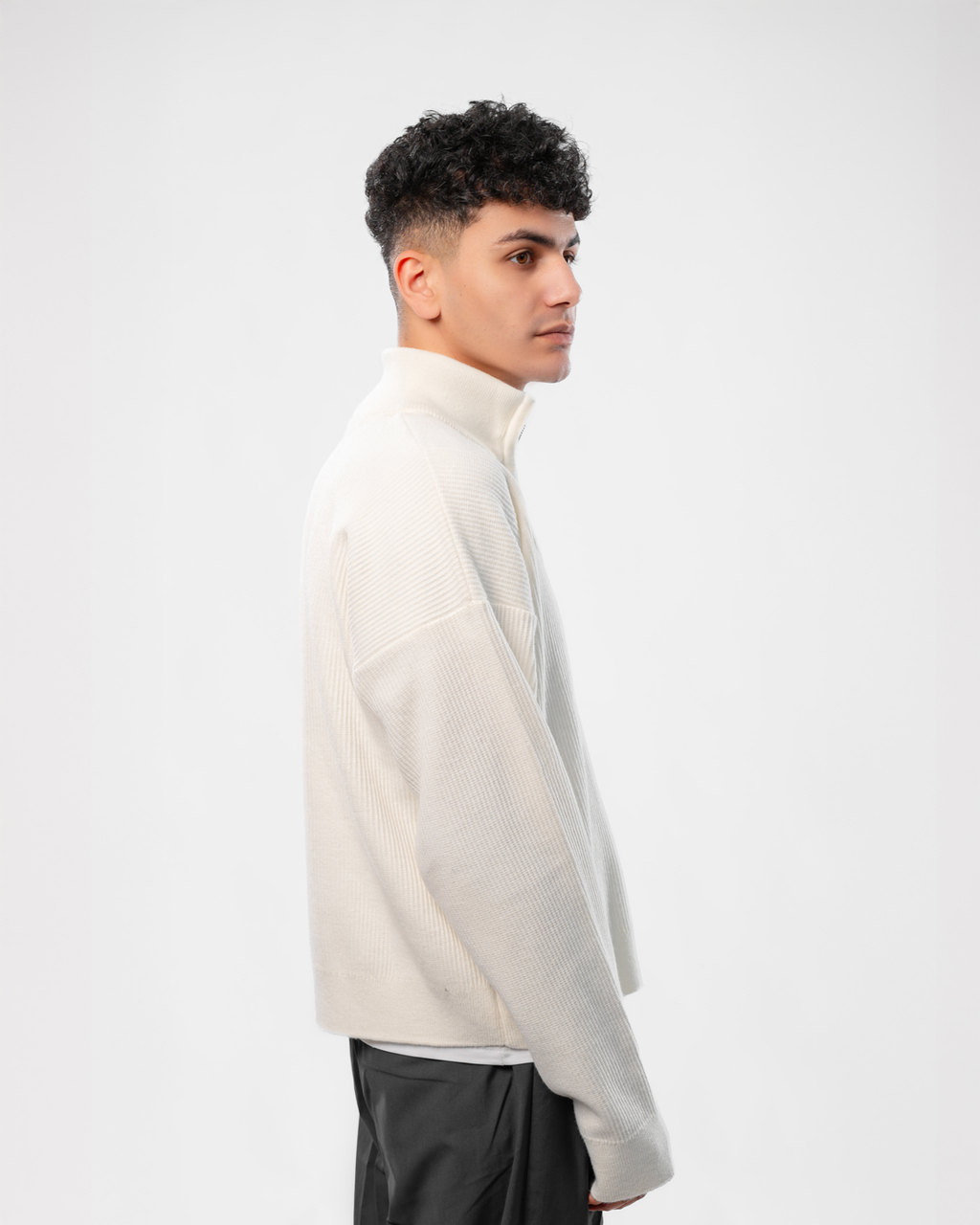 White Quarter Zip