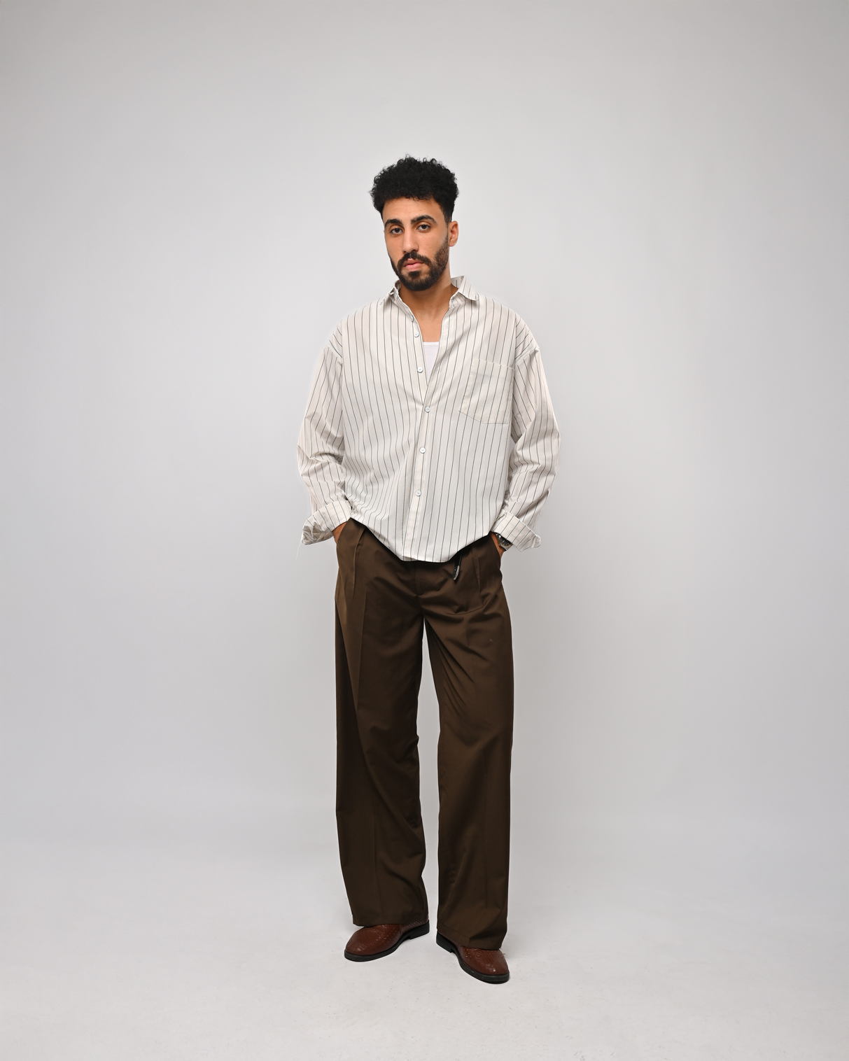 Brown tailored pants