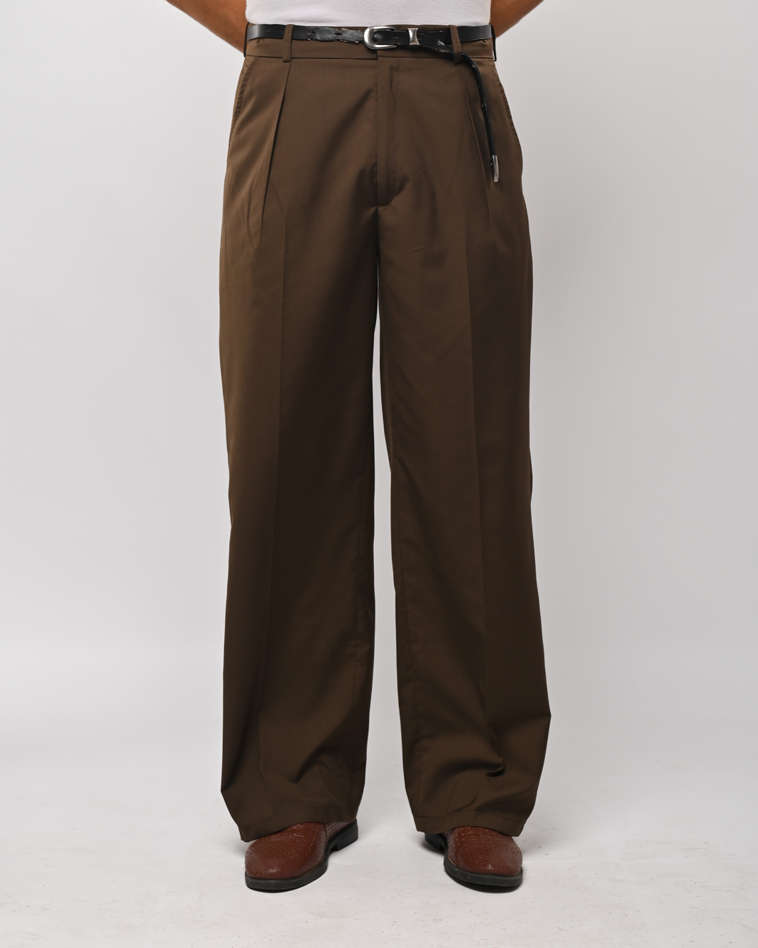 Brown tailored pants