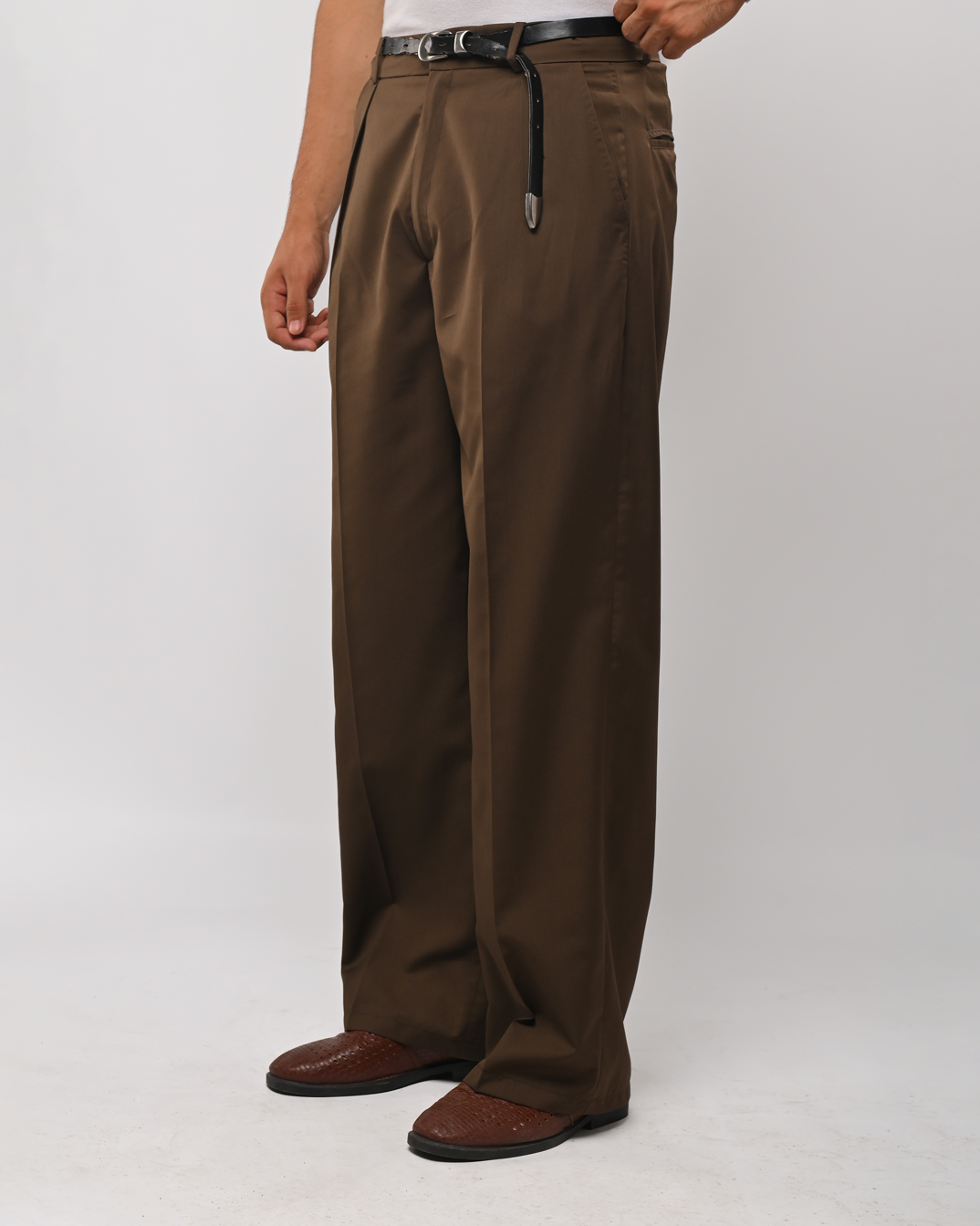 Brown tailored pants