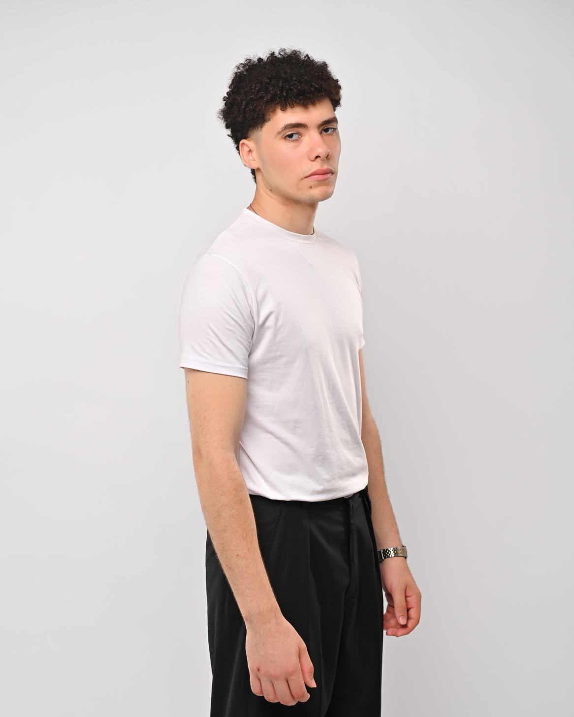 Basic white T-shirt slim fit
