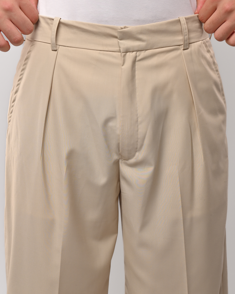 Beige tailored pants