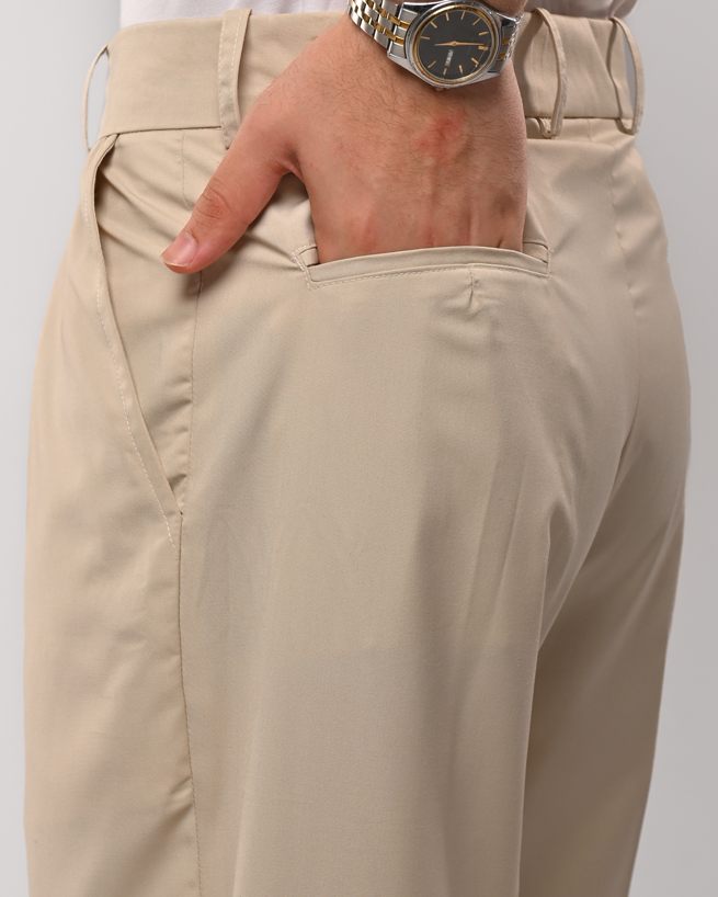 Beige tailored pants