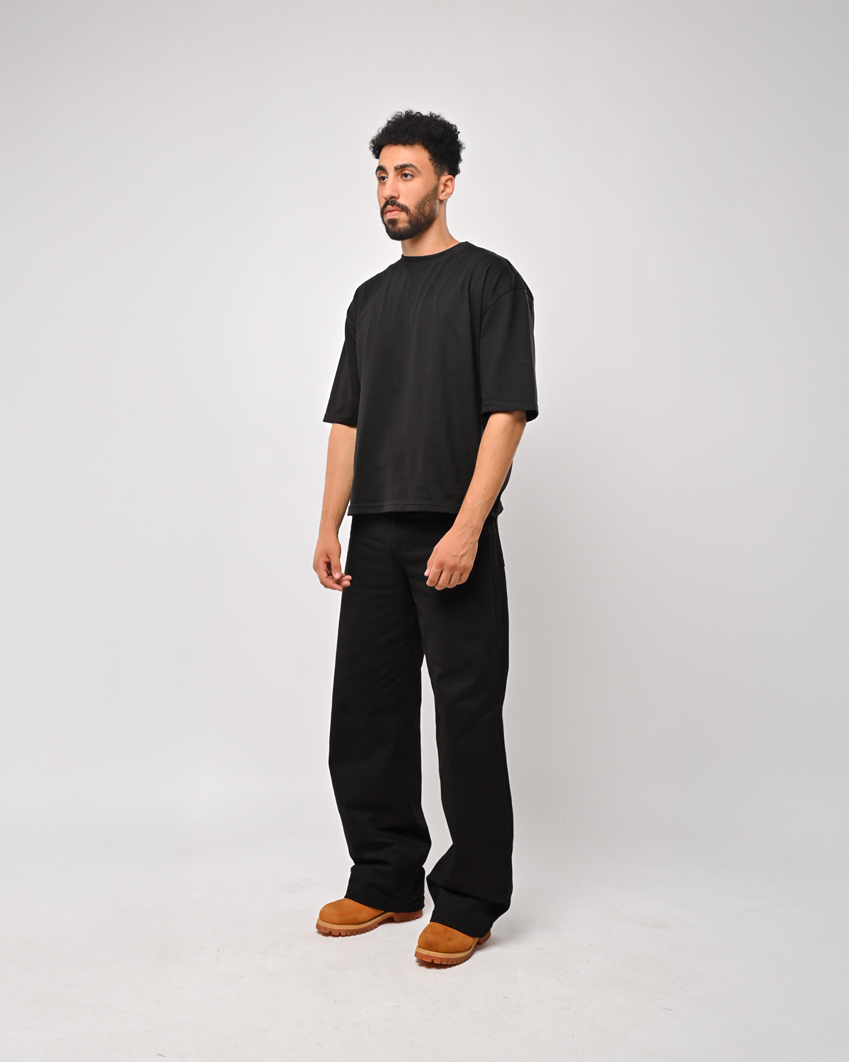 Basic black T-shirt boxy fit