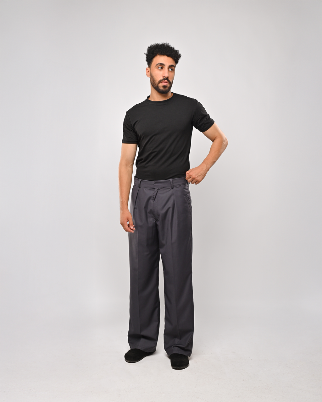 Gray tailored pants