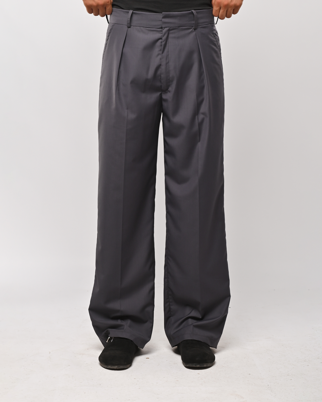 Gray tailored pants
