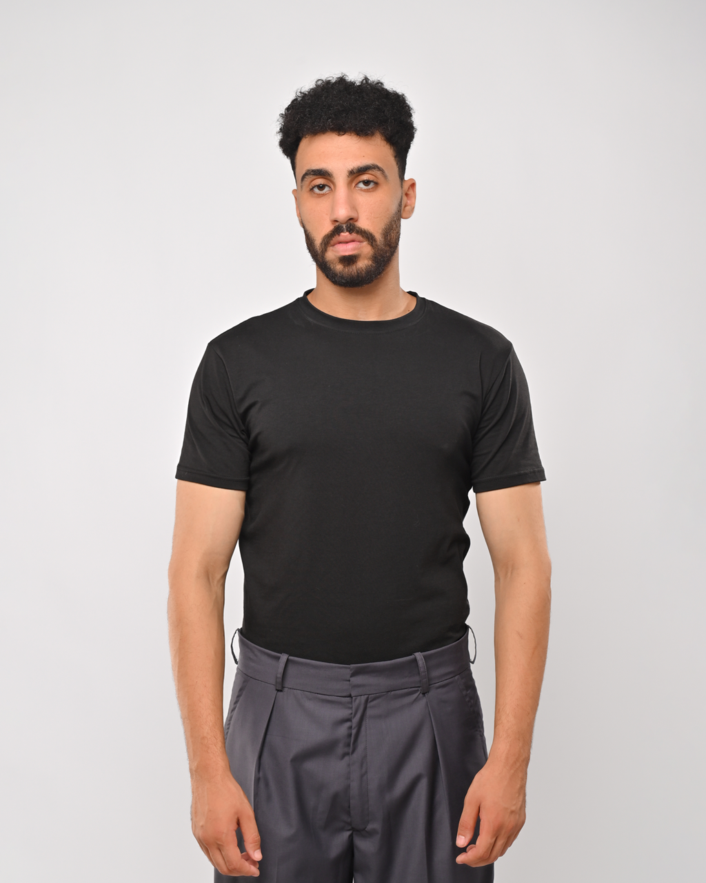 Basic black T-shirt slim fit