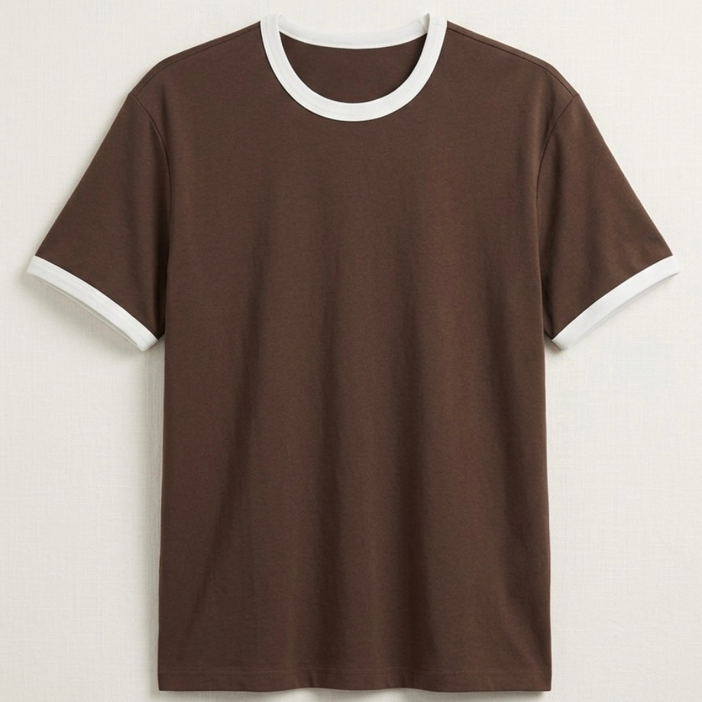 Brown Ringer Tee
